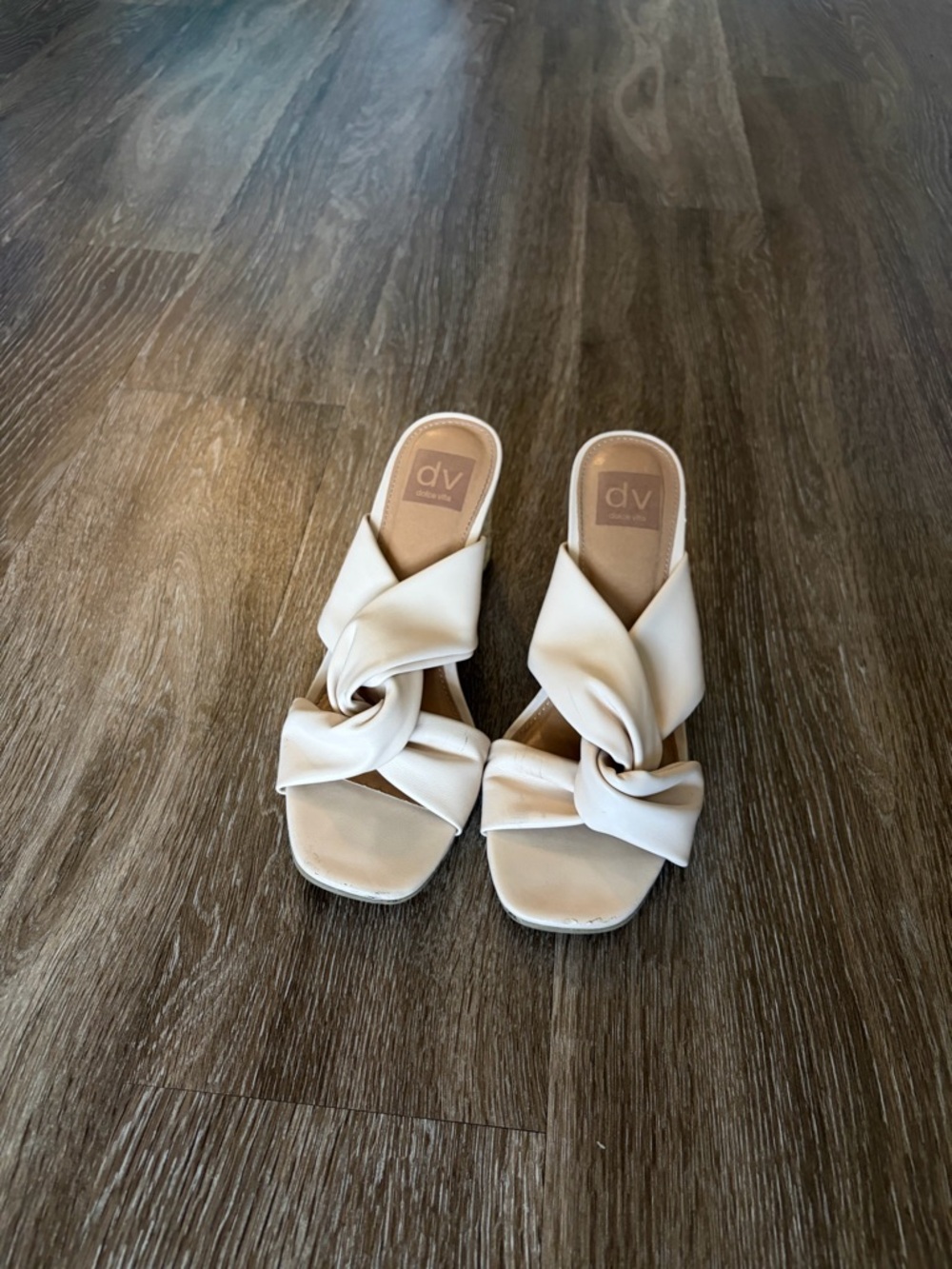 DV by Dolce Vita Cream Knot-Front Slide Mules